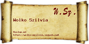 Wolko Szilvia névjegykártya